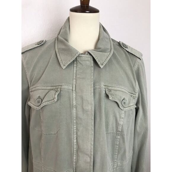 Torrid Anorak Jacket Lace Up Back Twill Utility Green - Picture 3 of 11